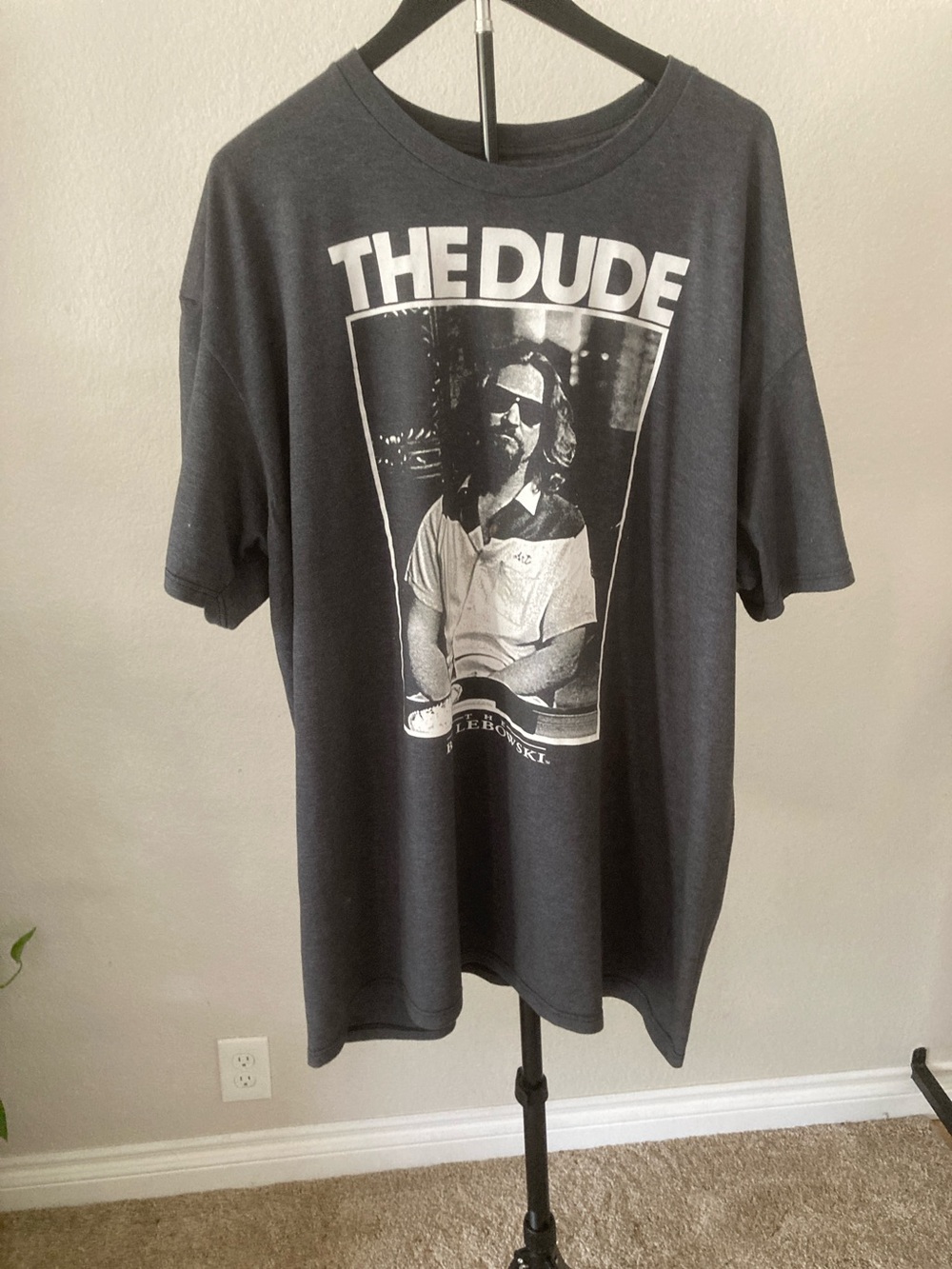 Ripple Junction THE DUDE Tee - Charcoal & White Graphic